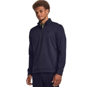 Men's Under Armour Storm Sweater Fleece Quarter Zip Pullover, Blue, size Medium